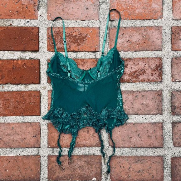 Elegant Teal Lace Chemise - Picture 3 of 8